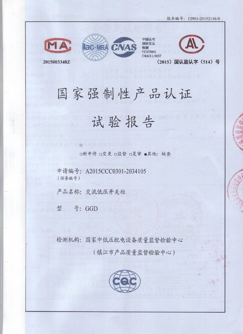 低壓試驗報告